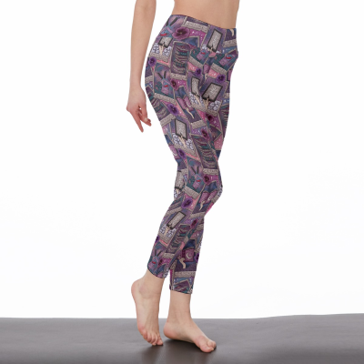 Tarot and tomes bookish high waisted leggings