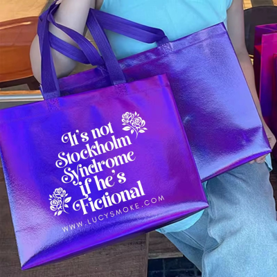 Bookish Tote (Purple Metallic)