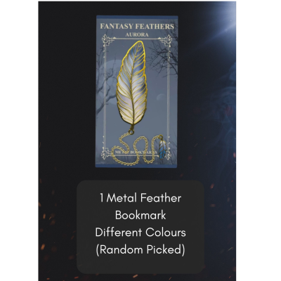 1 Metal Feather Bookmark with Pendent
