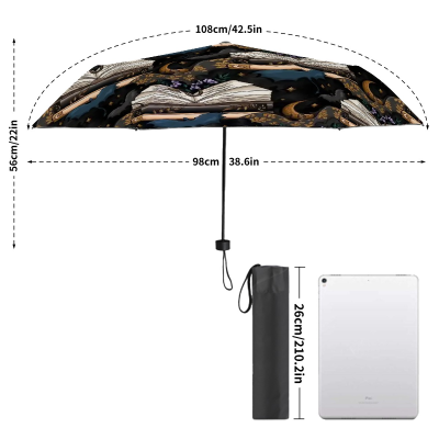 Book dragons at night bookish umbrella