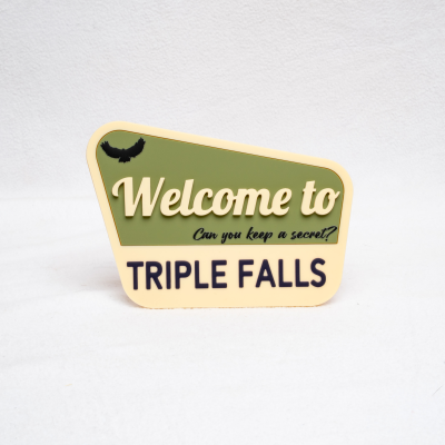 Officially Licensed The Ravenhood Welcome To Triple Falls Bookshelf Signs