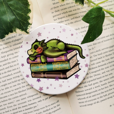 Fantasy Reader Ceramic Coaster
