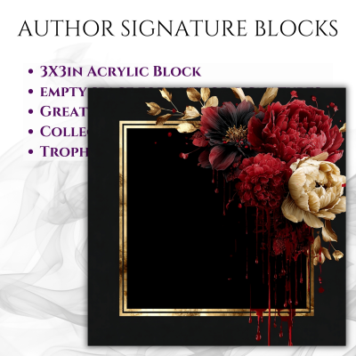 3"x3" Author Signature Block (#10 Bloody Flowers)