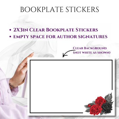 Bookplate Sticker 2"x3"  (#34 Roses-2)