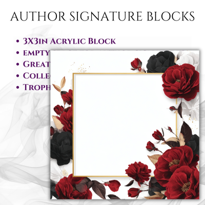 3"x3" Author Signature Block (#6 Flowers)