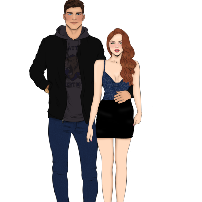 'Danni & Theo' - Character Art Sticker