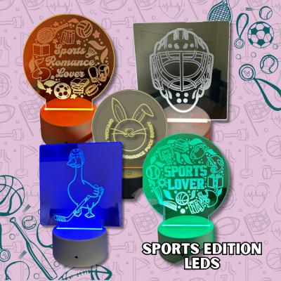 LED Bookshelf Lights - Sports Edition
