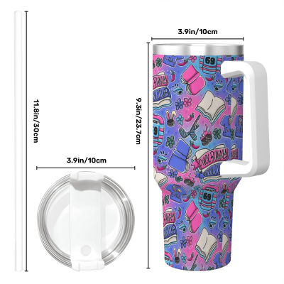 40 oz travel mug puck bunny hockey romance bookish