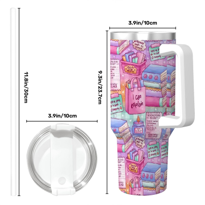 40 oz travel mug book shopping addict