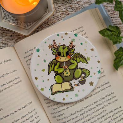 Matcha Dragon Coaster (Sipping)
