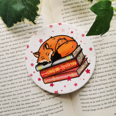 Fantasy Romance Reader Ceramic Coaster