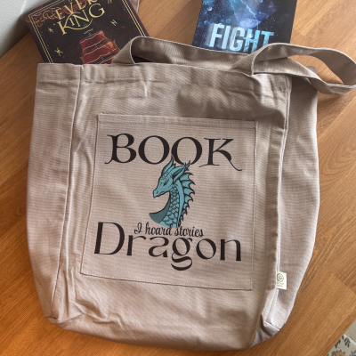 Book Dragon Book Club Recycled Cotton Tote Bag(With pockets!) (Copy)