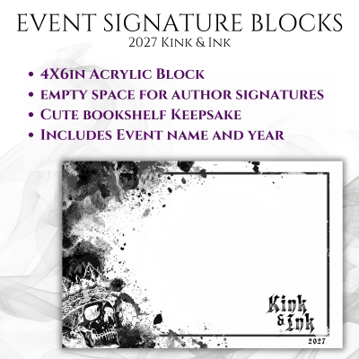 Kink & Ink 4"x6" Event Signature Block (#3 Skull)